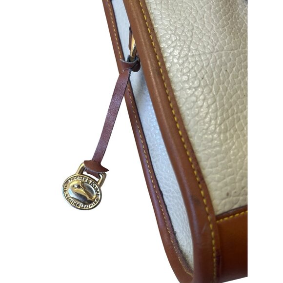 Dooney & Bourke VTG All Weather Satchel Purse Ivory Pebbled Old Money Classic - Picture 8 of 16
